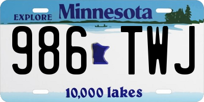 MN license plate 986TWJ