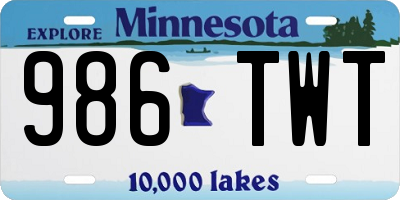 MN license plate 986TWT