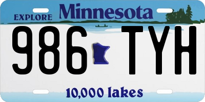 MN license plate 986TYH