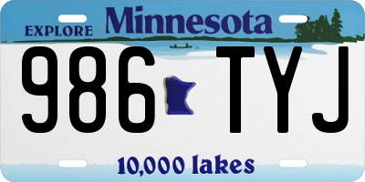 MN license plate 986TYJ