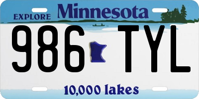 MN license plate 986TYL