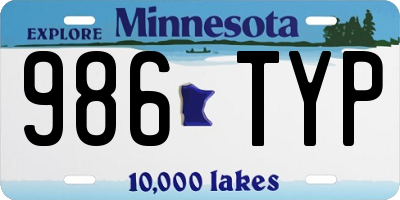 MN license plate 986TYP