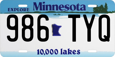 MN license plate 986TYQ