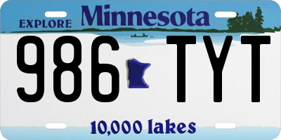 MN license plate 986TYT