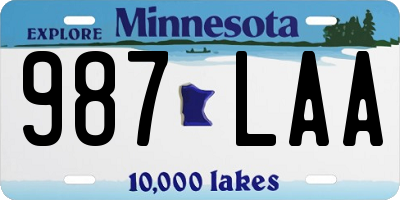 MN license plate 987LAA