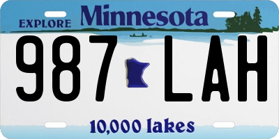 MN license plate 987LAH