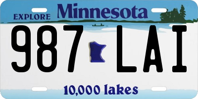 MN license plate 987LAI