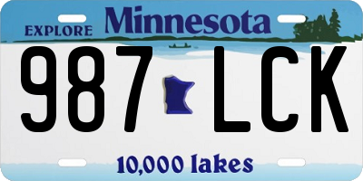 MN license plate 987LCK