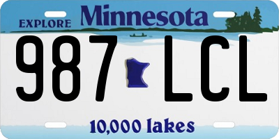 MN license plate 987LCL