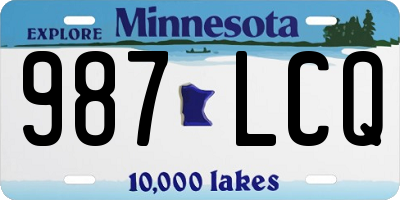 MN license plate 987LCQ