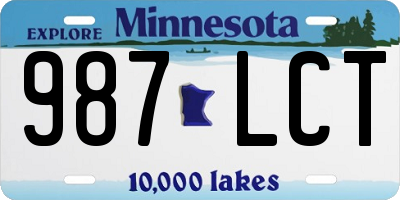 MN license plate 987LCT