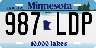 MN license plate 987LDP