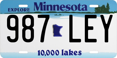 MN license plate 987LEY
