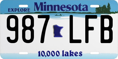 MN license plate 987LFB
