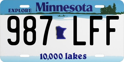MN license plate 987LFF