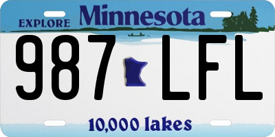 MN license plate 987LFL