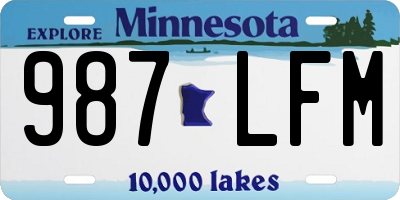 MN license plate 987LFM