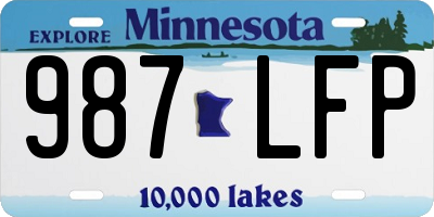 MN license plate 987LFP
