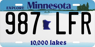 MN license plate 987LFR