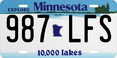 MN license plate 987LFS