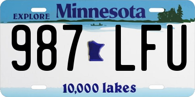 MN license plate 987LFU