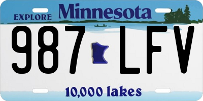 MN license plate 987LFV