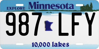 MN license plate 987LFY