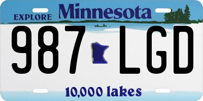 MN license plate 987LGD
