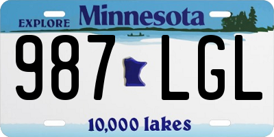 MN license plate 987LGL