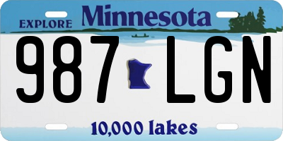 MN license plate 987LGN