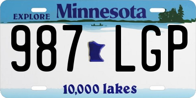 MN license plate 987LGP