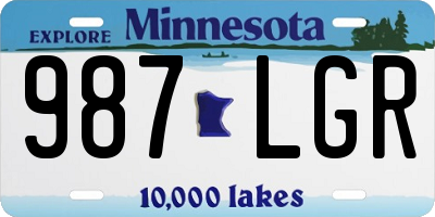 MN license plate 987LGR