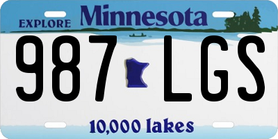 MN license plate 987LGS