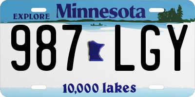MN license plate 987LGY