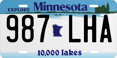 MN license plate 987LHA