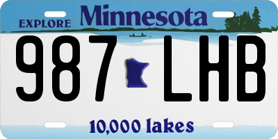 MN license plate 987LHB