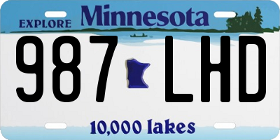 MN license plate 987LHD