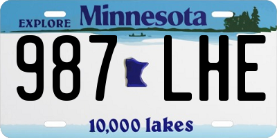 MN license plate 987LHE