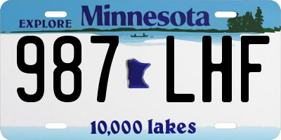 MN license plate 987LHF