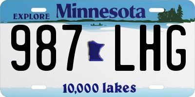 MN license plate 987LHG