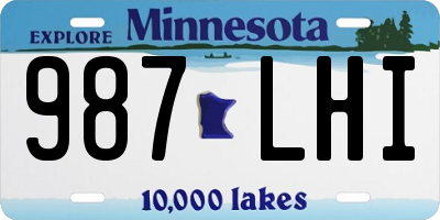 MN license plate 987LHI
