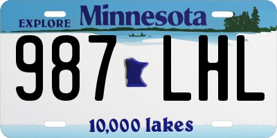 MN license plate 987LHL