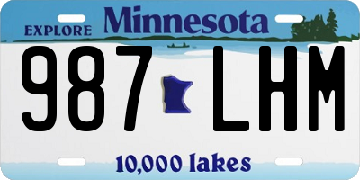 MN license plate 987LHM