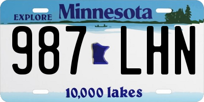 MN license plate 987LHN