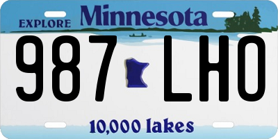 MN license plate 987LHO
