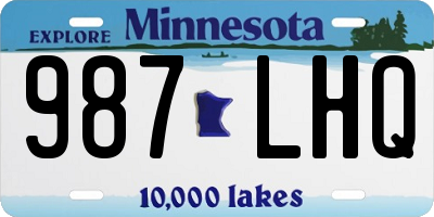 MN license plate 987LHQ