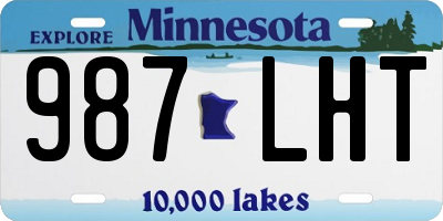 MN license plate 987LHT