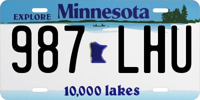 MN license plate 987LHU