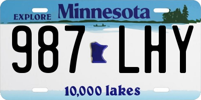 MN license plate 987LHY