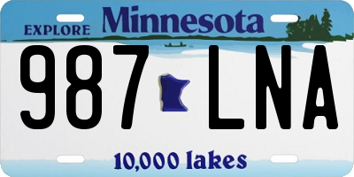 MN license plate 987LNA